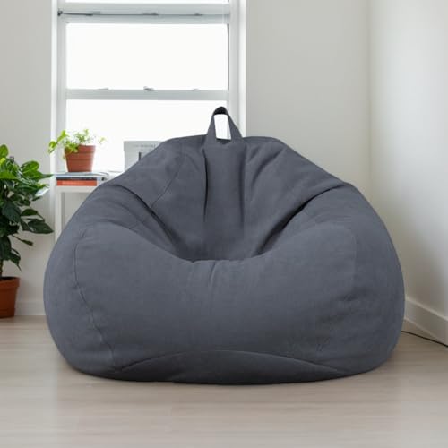 Sitzsack Stuhl Erwachsene Bezug Nur Samtstoff Stretch Verdickt Weich Waschbar Leicht Zu Entfernen Reißverschluss Keine Füllung Schlafzimmer Büro Terrasse Wohnzimmer,G,70 * 80cm von Generic
