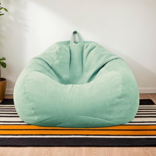 Sitzsack Stuhl Erwachsene Bezug Nur Samtstoff Stretch Verdickt Weich Waschbar Leicht Zu Entfernen Reißverschluss Keine Füllung Schlafzimmer Büro Terrasse Wohnzimmer,L,70 * 80cm von Generic