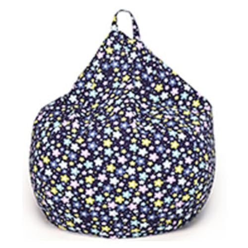Sitzsack Stuhl Erwachsene Bezug Samtmaterial Weicher Waschbarer Reißverschluss Keine Füllung Verdickte Dehnung Moderner Stil Gaming Sitzsack Teenager Schlafzimmer,D,90 * 90cm von Generic
