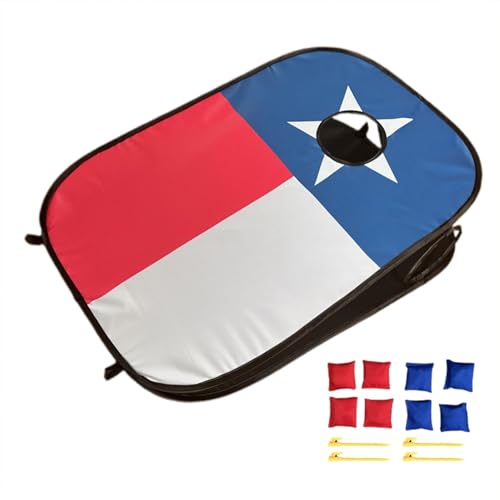 Sitzsack Toss Spielset, Sitzsack Toss Spiel für Kinder | 8 Sitzsäcke Auswurfspiel | Tragbares Cornhole-Spielset für Erwachsene und Kinder, Garten- und Outdoor-Spielzeug von Generic