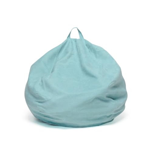 Sitzsackabdeckung Nur Waschbar Samt Verdickter Reißverschluss Keine Füllung Kuscheltier Aufbewahrung Stretch Stoff Einfarbig Terrasse Büro Wohnzimmer Schlafzimmer,G,90 * 90cm von Generic