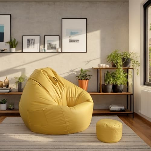 Sitzsackabdeckungen Samt Ohne Füllung Weicher Stretch Verdickter Reißverschluss Leicht Zu Entfernen Waschbar Schlafzimmer Büro Wohnzimmer Terrasse Erwachsene Teenager,E,100 * 110cm von Generic