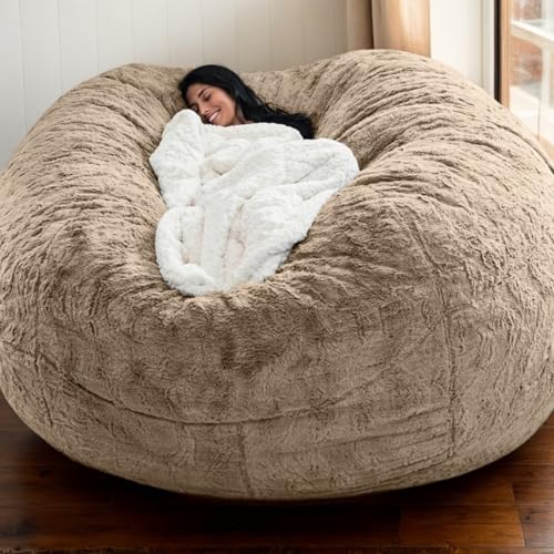 Sitzsackbezug Nur Samt Verdickte Dehnung Weicher Waschbarer Reißverschluss Keine Füllung Moderner Stil Schlafzimmer Büro Wohnzimmer Terrasse Teenager Erwachsene,H,150 * 75cm von Generic