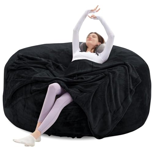 Sitzsackbezug Ohne Fuillung Outdoor Riesen Flauschig Fell Sitzsack Abdeckung XXL Runder Weicher Kunstpelz Sitzsack Lazy Schlafsofa Abdeckung Waschbar WohnzimmermöBel Sitzsackbezug Ohne Fuillung Outdoor Riesen Flauschig Fell Sitzsack Abdeckung XXL Runder Weicher Kunstpelz Sitzsack Lazy Schlafsofa Abdeckung Waschbar WohnzimmermöBel von Generic