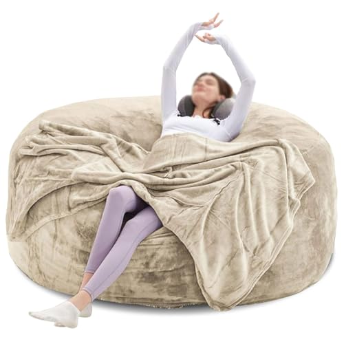 Sitzsackbezug Ohne Fuillung Outdoor Riesen Flauschig Fell Sitzsack Abdeckung XXL Runder Weicher Kunstpelz Sitzsack Lazy Schlafsofa Abdeckung Waschbar WohnzimmermöBel Sitzsackbezug Ohne Fuillung Outdoor Riesen Flauschig Fell Sitzsack Abdeckung XXL Runder Weicher Kunstpelz Sitzsack Lazy Schlafsofa Abdeckung Waschbar WohnzimmermöBel von Generic