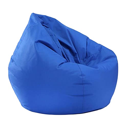 Sitzsackhüllen 70 x 80 cm Sitzsack Bezug für Kinder ohne Füllung Lazy Lounger Sitzsack Stuhlbezug Abnehmbarer Sitzsack Hülle (Blau, 70 x 80 cm) von Generic