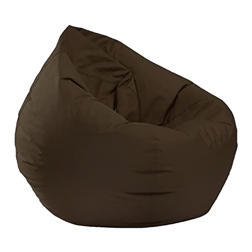 Sitzsackhüllen 70 x 80 cm Sitzsack Bezug für Kinder ohne Füllung Lazy Lounger Sitzsack Stuhlbezug Abnehmbarer Sitzsack Hülle (Kaffee, 70 x 80 cm) von Generic