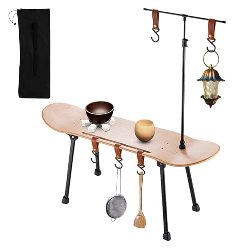Skateboard-Tisch – Klappbarer Schreibtisch für den Außenbereich, Picknicktisch | Camping-Skateboard-Tisch mit Haken und leichtem Ständer, zusammenklappbarer Skateboard-Tisch für unterwegs Skateboard-Tisch – Klappbarer Schreibtisch für den Außenbereich, Picknicktisch | Camping-Skateboard-Tisch mit Haken und leichtem Ständer, zusammenklappbarer Skateboard-Tisch für unterwegs von Generic