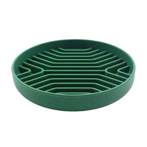 Slow Food Training Tischset Katze Langsame Fütterung Matte Leck Matten Silikon Essen Langsam Futternapf Welpen Bad Abgelenkt Lecken Teller Besteck (Green, 20x20cm) von Generic