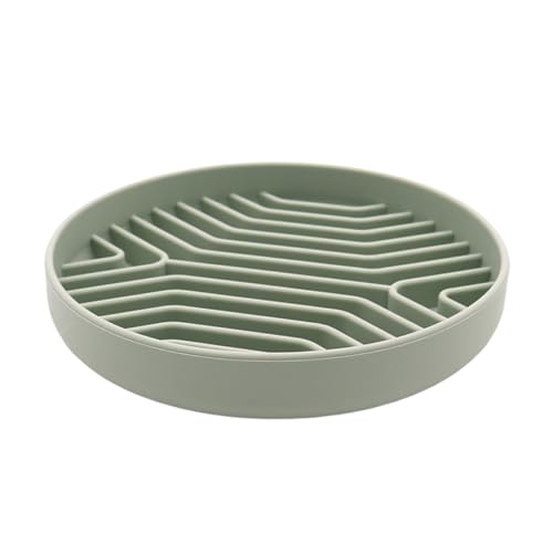 Slow Food Training Tischset Katze Langsame Fütterung Matte Leck Matten Silikon Essen Langsam Futternapf Welpen Bad Abgelenkt Lecken Teller Besteck (Light Green, 20x20cm) Mbj595 von Generic