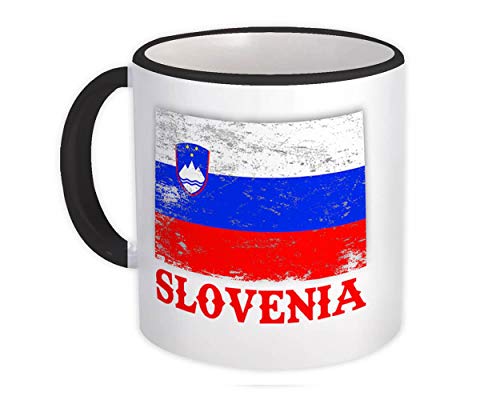 Slowenien : Geschenk Becher : Patriotisches slowenisches Expat-Land der notleidenden Flagge von Generic
