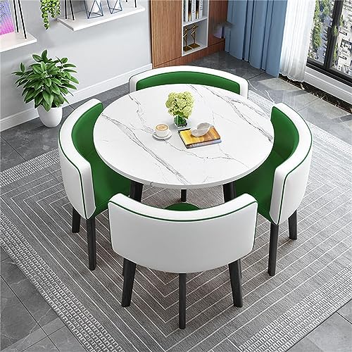 Small Office Conference Table Set with 4 Chairs Round Reception Table for Meetings and Negotiations 80cm Dining Table for Kitchen or Office Meeting Room Small Office Conference Table Set with 4 Chairs Round Reception Table for Meetings and Negotiations 80cm Dining Table for Kitchen or Office Meeting Room von Generic