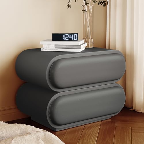 Small Side Table,solid Wood Bedside Cabinet with Two Storage Drawers, Bedside Table,nightstand，Side Table, Curved Design, Suitable for bedrooms and Living Rooms.(C,40CM(15.75IN)) von Generic
