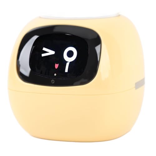 Smart Flowerpot AI Pflanzer mit Mehreren Ausdrücken für Wohnzimmer in Heimat, Intelligentem Wassertank und Intelligentem Haustierpflanzer (Gelbe englische Version) von Generic