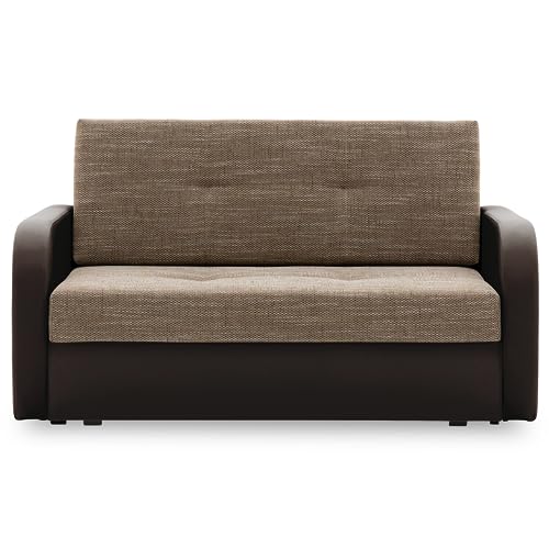 Sofa FASO 120 mit schlaffunktion und mit Bettkasten, einfacher Aufbau, modernes Design, polstermöbel. Schlafsofa zum Wohnzimmer. Widerstandsfähiges (LAWA 02 + REAL 66) von Generic