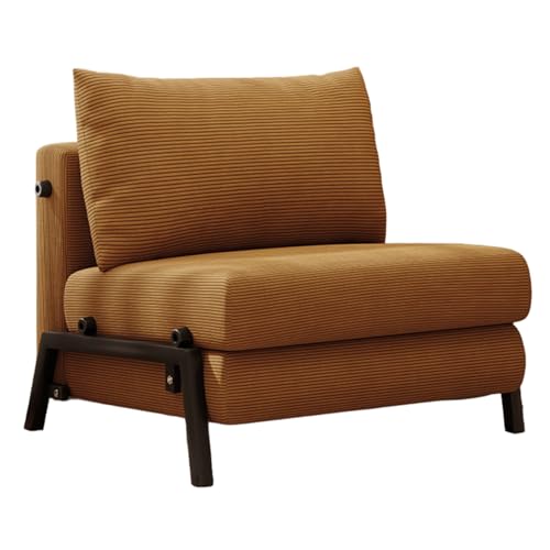 Sofabett Ausziehbar 2-in-1 Cord Ergonomie Gästebett Klappbar Große Sitztiefe Abnehmbar und Waschbar Stärke Metallbeine Umwandelbarer Sofasessel für Wohnzimmer, Schlafzimmer(Green,187 * 85 * 26cm) von Generic