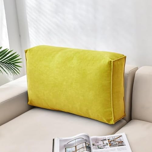 Sofakissen – Weiches Rückenkissen mit abnehmbarem Bezug Bequeme Sofakissen für & Couch – Dekoratives Rückenkissen für Wohnzimmer(Yellow,39x18x5inches) von Generic