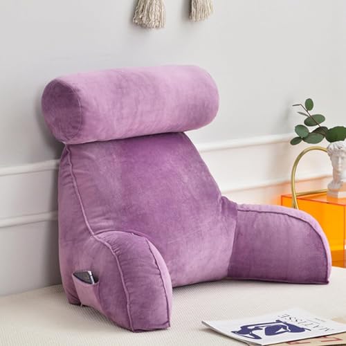 Sofapolster, Ruhekissen Für Das Bett, Rückenstützkissen, Lesekissen Mit Armlehnenkissen, Mehrzweck-schlafkissen, Abnehmbares Waschbares Polster, Purple, 70x40x50cm Sofapolster, Ruhekissen Für Das Bett, Rückenstützkissen, Lesekissen Mit Armlehnenkissen, Mehrzweck-schlafkissen, Abnehmbares Waschbares Polster, Purple, 70x40x50cm von Generic