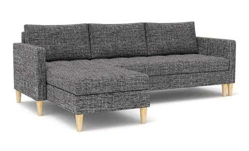 Sofini Ecksofa Oslo mit Schlaffunktion! Best Ecksofa! Couch mit Bettkästen! Polstermöbel fur Wohnzimmer mit stauraum. Bequem Schlafsofa mit bettkasten. (Lux 06 Links) von Generic