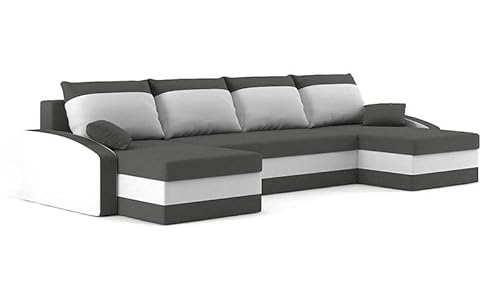 Sofini Ecksofa Sparta mit Schlaffunktion! Best Ecksofa! Eckcouch Bettkästen! Wohnzimmer möbel, Schlafcouch Kissen, (Haiti 14+ Haiti 0), sparta_dostawa, Länge: 305 cm, Breite: 140 cm, Höhe: 72 cm von Generic