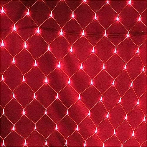 Solar Net String Lights 200led Hinterhof Terrasse Netz Licht Balkon Zaun Mesh Fairy Light String Outdoor Wasserdicht 3mx2m 8 Modi Draußen Garten Licht Wand Dach Vorhang Dekor, Red Solar Net String Lights 200led Hinterhof Terrasse Netz Licht Balkon Zaun Mesh Fairy Light String Outdoor Wasserdicht 3mx2m 8 Modi Draußen Garten Licht Wand Dach Vorhang Dekor, Red von Generic