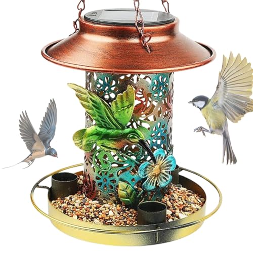 Solar Vogelfutterhaus für Wildvögel, Solar Vogelfutterstation für den Außenbereich, Vogelfutterstation mit LED-Licht - Solar-Gartenlicht für Hof im Freien, Landschaftsdekoration D Solar Vogelfutterhaus für Wildvögel, Solar Vogelfutterstation für den Außenbereich, Vogelfutterstation mit LED-Licht - Solar-Gartenlicht für Hof im Freien, Landschaftsdekoration D von Generic