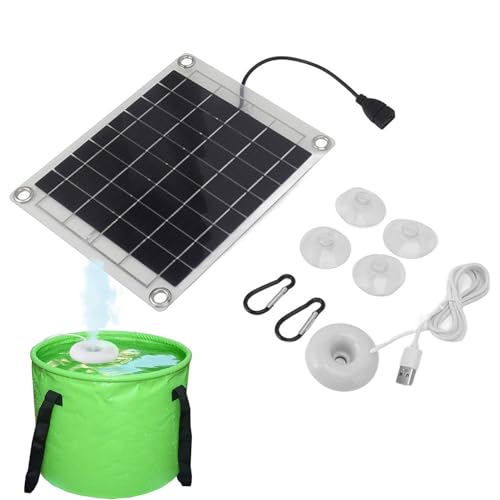 Solarbetriebener Luftbefeuchter, schwimmend, 20 W, tragbar, mit transparenter Leiterplatte, feuchtigkeitsspendende Wasserpumpe für Gartenteich, Aquarium, Bewässerung im Freien von Generic
