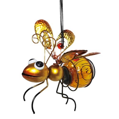 -Solarlaternen – Bienenlichter | Honigbienen Solar-Gartenleuchte | - für den Außenbereich | wasserdichte Lichterkette für Terrasse, Rasen, Garten, LED-Laterne mit federnden Federn für -Solarlaternen – Bienenlichter | Honigbienen Solar-Gartenleuchte | - für den Außenbereich | wasserdichte Lichterkette für Terrasse, Rasen, Garten, LED-Laterne mit federnden Federn für von Generic