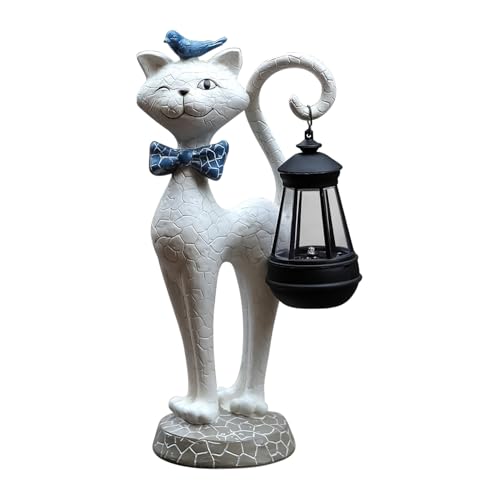 Solarlaternen Im Freien Im Freien - Katzen -Solargarten Statuen | Rasenornamente Im Freien | Geburtstagsgeschenke Für Frauen | Wasserdicht von Generic