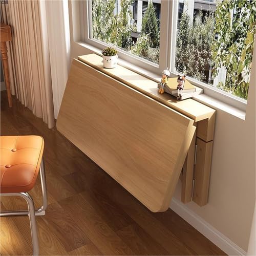 Solid Wood Hidden Dining Table, Folding Wall-Mounted Drop-Leaf Table,Space-Saving Design Dining Table for Kitchen, Dining Living Room, Restaurant(50 * 60cm/20 * 24in) von Generic