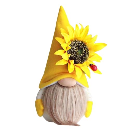 Sonnenblume Plüsch Zwerg | Das Ornament Der Sonnenblume Der Biene | Handgemachte Desktop Ornament Frühling Lieferungen Für Büro, Zuhause, Hochzeit Und Partys, Bequemes Plüschgeschenk Für Kind von Generic