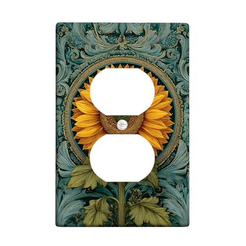 Sonnenblumen-Lichtschalter-Abdeckplatte/Steckdosenabdeckungen, gelbes Blumendesign für Heimdekoration, Thermoplastische Wandplatten, Standardgröße, Einzel-Duplex-Steckdose Sonnenblumen-Lichtschalter-Abdeckplatte/Steckdosenabdeckungen, gelbes Blumendesign für Heimdekoration, Thermoplastische Wandplatten, Standardgröße, Einzel-Duplex-Steckdose von Generic