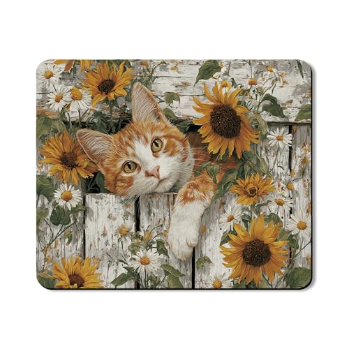 Sonnenblumen-Schutzmatte für Waschmaschinen, rustikales Blumenmuster, Vintage-Gummi, rutschfest, wasserdicht, Wasch- und Trocknermatten für Waschküche, 50,8 x 61 cm von Generic