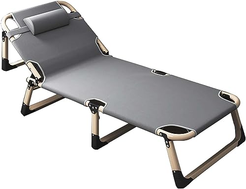 Sonnenliegen 2er-Set, Klappbarer Garten-relaxsessel Mit Kissen, Liegestuhl Für Outdoor-Camping, 75 cm Extra Breiter 4-stufiger Verstellbarer Rückenstahlrahmen, B von Generic