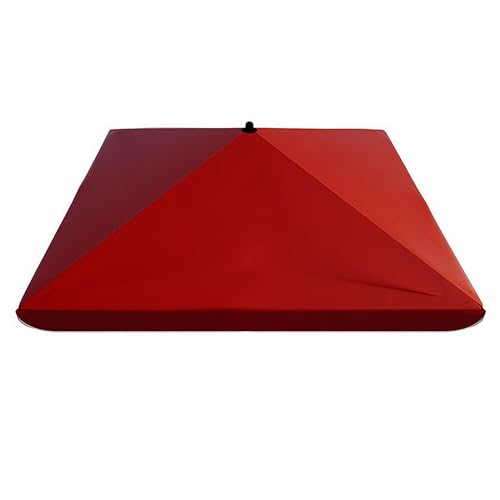 Sonnenschirm Bespannung Baldachin Ersatzbezug 4 Rippen Sonnenschirm Ersatz Baldachin Abdeckung Anti-Ultraviolett Regenschirm Ersatz Stoff Marktschirm Ersatz Top(Deep red,2.50x2.50m) von Generic