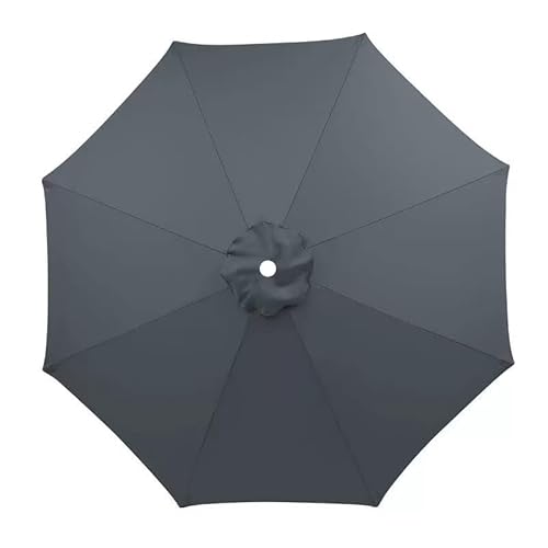 Sonnenschirm Ersatzbezug, Sonnenschirm Bezug 2.0m, 3.5m, 4.0m 6/8 Streben, Terrassenschirm Ersatz Baldachin, für Patioschirm Gartenschirm, Nur Baldachin, White(Gray,2.0m/6-Ribs) von Generic