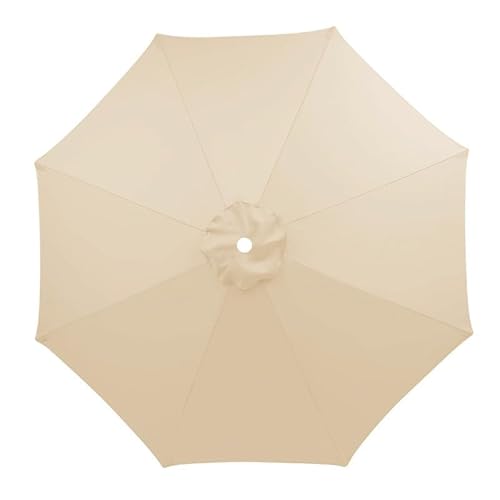 Sonnenschirm Ersatzbezug, Sonnenschirm Bezug 6/8 Baleines 2.5m, 2.7m, 3.0m, Gartenschirm Ersatz Überdachung, für Patioschirm Gartenschirm, Nur Baldachin, Beige(Beige,2.7m/6-Ribs) von Generic