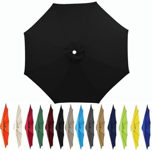 Sonnenschirm-Ersatzbezug 2.0-3.5m - UV-Schutz 50+ Wasserdicht - Für 6/8 Streben - Terrassen-/Balkon-/Poolbereich - Ohne Ständer(Color13,8.8ft(2.7m)/8ribs) von Generic