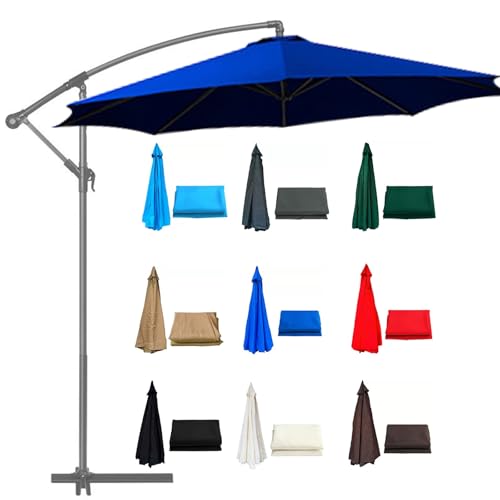 Sonnenschirm Ersatzbezug 2.0m, 2.5m, 3.0m 6/8 Streben, Sonnenschirm Bezug, Gartenschirm Ersatz-Überdachung, für Hof, Garten, Strand, Pool, Nur Baldachin, Green(Blue,2.0m/6-Ribs) von Generic