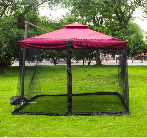 Sonnenschirme Netz Gartenschirm Tisch Bildschirm Outdoor Gartenschirm Tischschirm Sonnenschirm Moskitonetz Abdeckung Insektennetz Abdeckung Sonnenschirm Mesh Outdoor Für Cam, White, 300x300x230cm von Generic