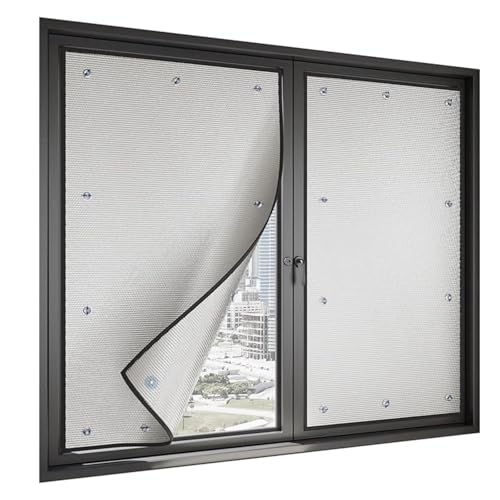 Sonnenschutzfolie 99％ Sichtschutz 8mm Doppelte Aluminiumblasen-isolier Fensterfolien 30cm-200cm Wärmeisolierung Fensterfolie Für Glasfenster, 30cm-200cm(30x170cm) von Generic