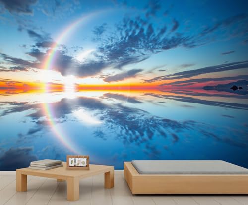 Sonnenuntergang Landschaft Wandbild Bunter Himmel Wolken Wandtapete Regenbogen Landschaft Tapete Natur Tapete für Schlafzimmer Wohnzimmer Poster 300X210cm Sonnenuntergang Landschaft Wandbild Bunter Himmel Wolken Wandtapete Regenbogen Landschaft Tapete Natur Tapete für Schlafzimmer Wohnzimmer Poster 300X210cm von Generic