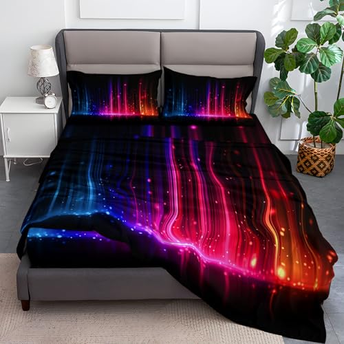 Spannbettlaken 3-teiliges Set 180 x 200 cm Farbige Lichteffekte, Rutschfestem Spannbettlaken Mikrofaser Matratzenschoner bis 30cm Hohe für Matratzen in Vielen Größen, Schwarz Spannbettlaken 3-teiliges Set 180 x 200 cm Farbige Lichteffekte, Rutschfestem Spannbettlaken Mikrofaser Matratzenschoner bis 30cm Hohe für Matratzen in Vielen Größen, Schwarz von Generic
