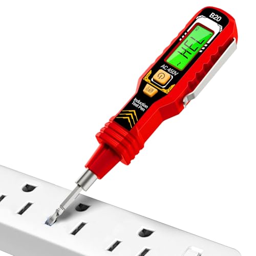 Spannungsprüfstift - Spannungsprüfer, Elektrisches Prüfgerät Mit Digitalanzeige | Automatische Messbereichswahl Mit Led-Licht, Präziser Leitungssucher Für Elektroinstallationen Spannungsprüfstift - Spannungsprüfer, Elektrisches Prüfgerät Mit Digitalanzeige | Automatische Messbereichswahl Mit Led-Licht, Präziser Leitungssucher Für Elektroinstallationen von Generic