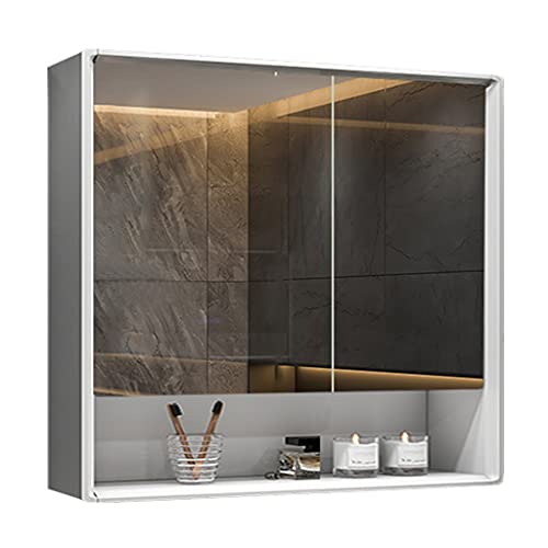 Spiegelschrank Eiche Spiegel Schrank Badezimmer Wand Montiert Spiegel Schrank Bad Spiegel Schrank Massivholz Farbe von Generic
