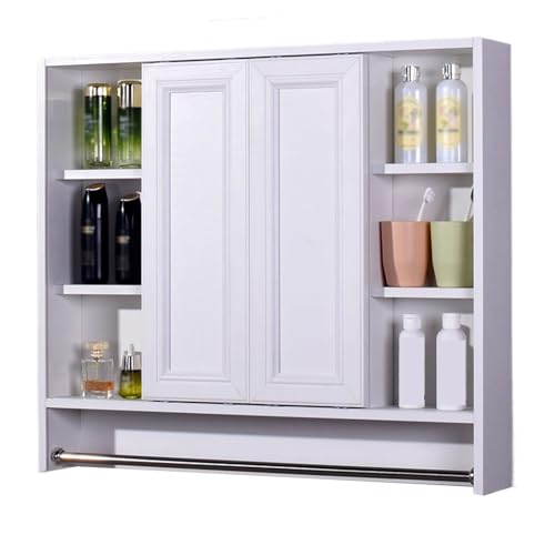 Spiegelschrank mit Ablage Hochauflösender Spiegel Bathroom Cabinet with Mirror Ablagefläche Vor Dem Spiegel Geeignet für Badezimmer, Schlafzimmer und Eingangsbereich(A,80 * 12.5 * 70cm) von Generic