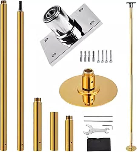 Spinning Daing Pole Für Zu Hause, Spinning Static Daing Pole Professiol Dae Pole Abnehmbar 45mm Für Home Gym Club Bar, Gold Spinning Daing Pole Für Zu Hause, Spinning Static Daing Pole Professiol Dae Pole Abnehmbar 45mm Für Home Gym Club Bar, Gold von Generic