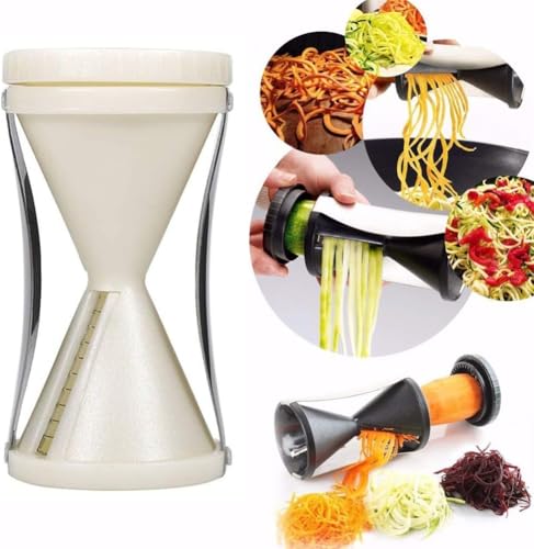 Spiral Gemüse Slicer Cutter - Hdheld Zucchini Pasta Nudeln Spaghetti Maker Für Kürbis Karotten Veggie Nudeln, White von Generic