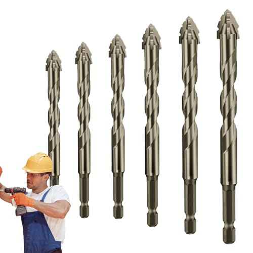 Spiralbohrer - Vier-Schneiden Exzenter Spiralbohrer Set - Harte Bohrwerkzeuge Für Fliesen Zement Beton Ziegel Glas von Generic