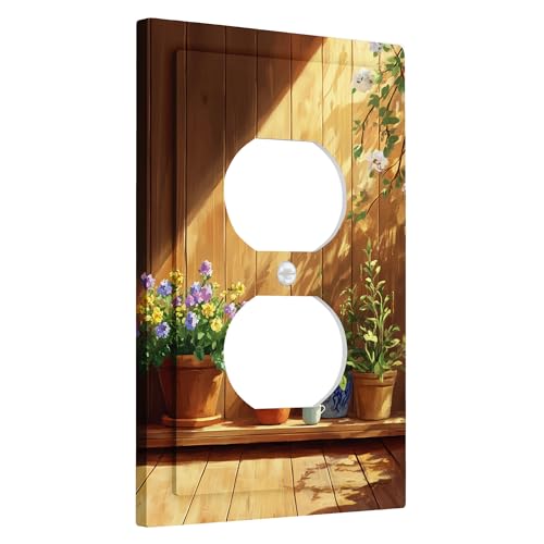 Spring Garden Lichtschalter-Abdeckplatten, lebendiges Blumen-Design für Heimdekoration, Thermoplastische Wandplatten, Standardgröße, Einzel-Duplex-Steckdose Spring Garden Lichtschalter-Abdeckplatten, lebendiges Blumen-Design für Heimdekoration, Thermoplastische Wandplatten, Standardgröße, Einzel-Duplex-Steckdose von Generic